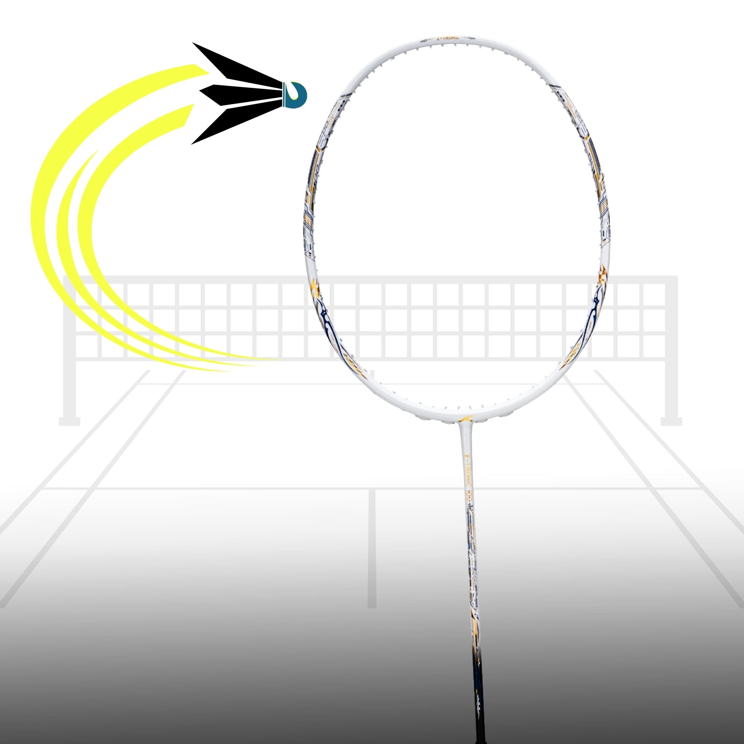 HUNDRED Z-Tronic 100 Unstrung Badminton Racquet | Hyperweave Carbon Fibre Frame with Vaporshaft XXS | Power & Precision Series - Best Price online Prokicksports.com