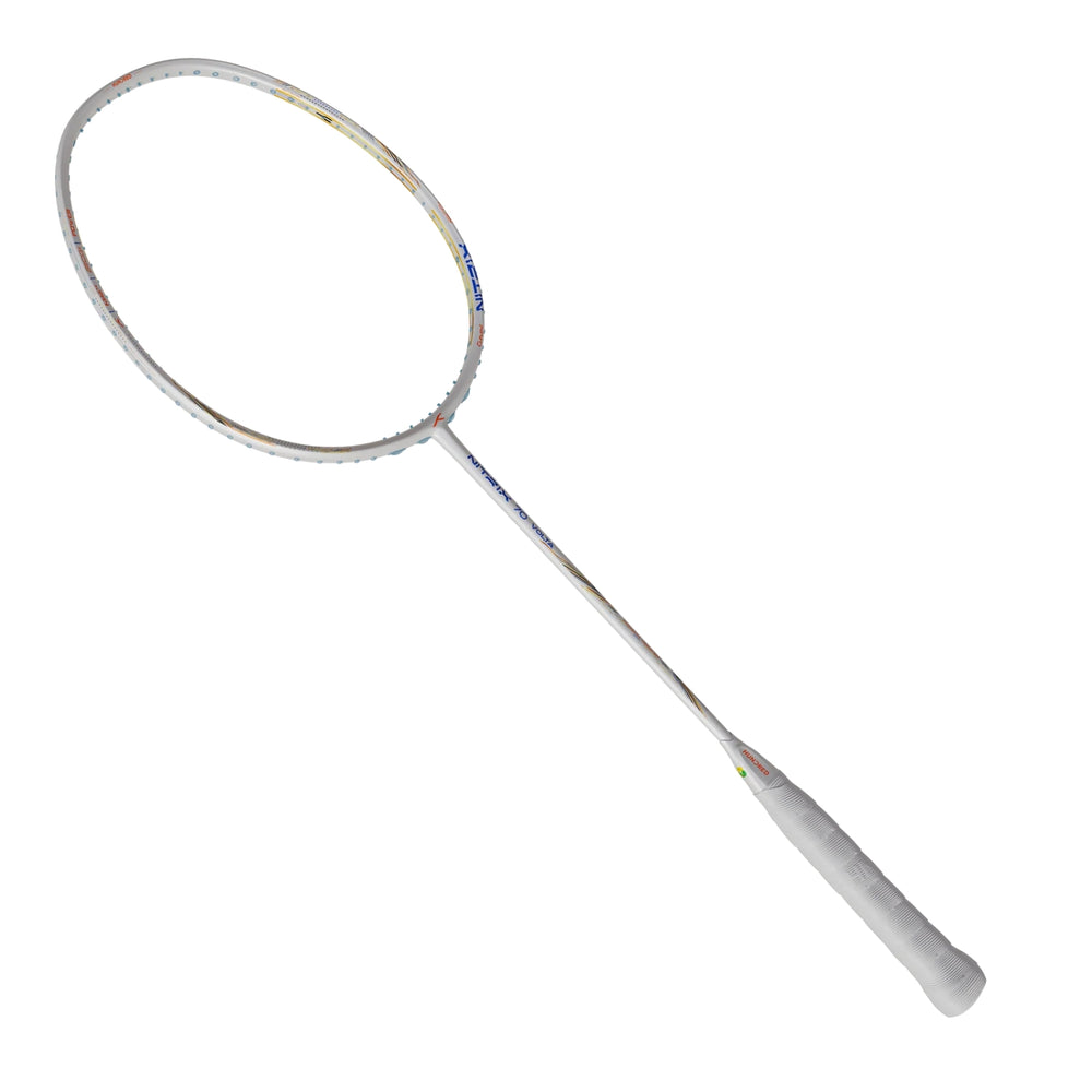 HUNDRED Nitrix 70 Volta Unstrung Badminton Racquet, White/Copper | M46X Carbon Fibre Frame with Vaporshaft 6.1mm | Professional Attack Series - Best Price online Prokicksports.com