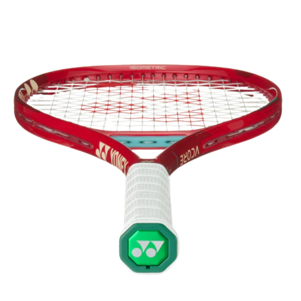 Yonex VCore 100 Unstrung Tennis Racquet | Spin-Enhanced Lightweight Power Frame with ISOMETRIC Technology | Ruby Red - 300 Grams - Best Price online Prokicksports.com