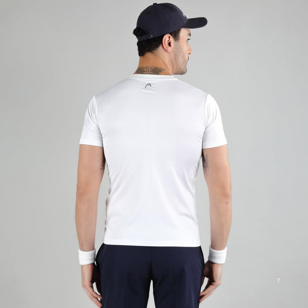 HEAD HCD Model Men's Round Neck T-Shirt – 100% Polyester | Moisture-Wicking, Lightweight Regular Fit | Crew Neck Design