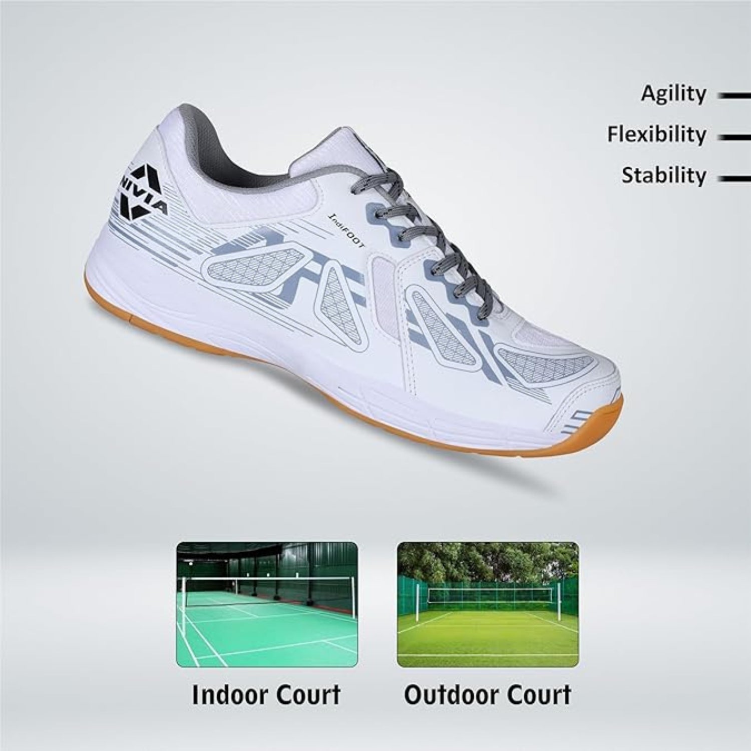 NIVIA Appeal 3.0 Badminton Shoes for Men – Lightweight, Non-Marking, Breathable Sports Footwear with Superior Grip & Cushioning for Indoor Court Play - Best Price online Prokicksports.com