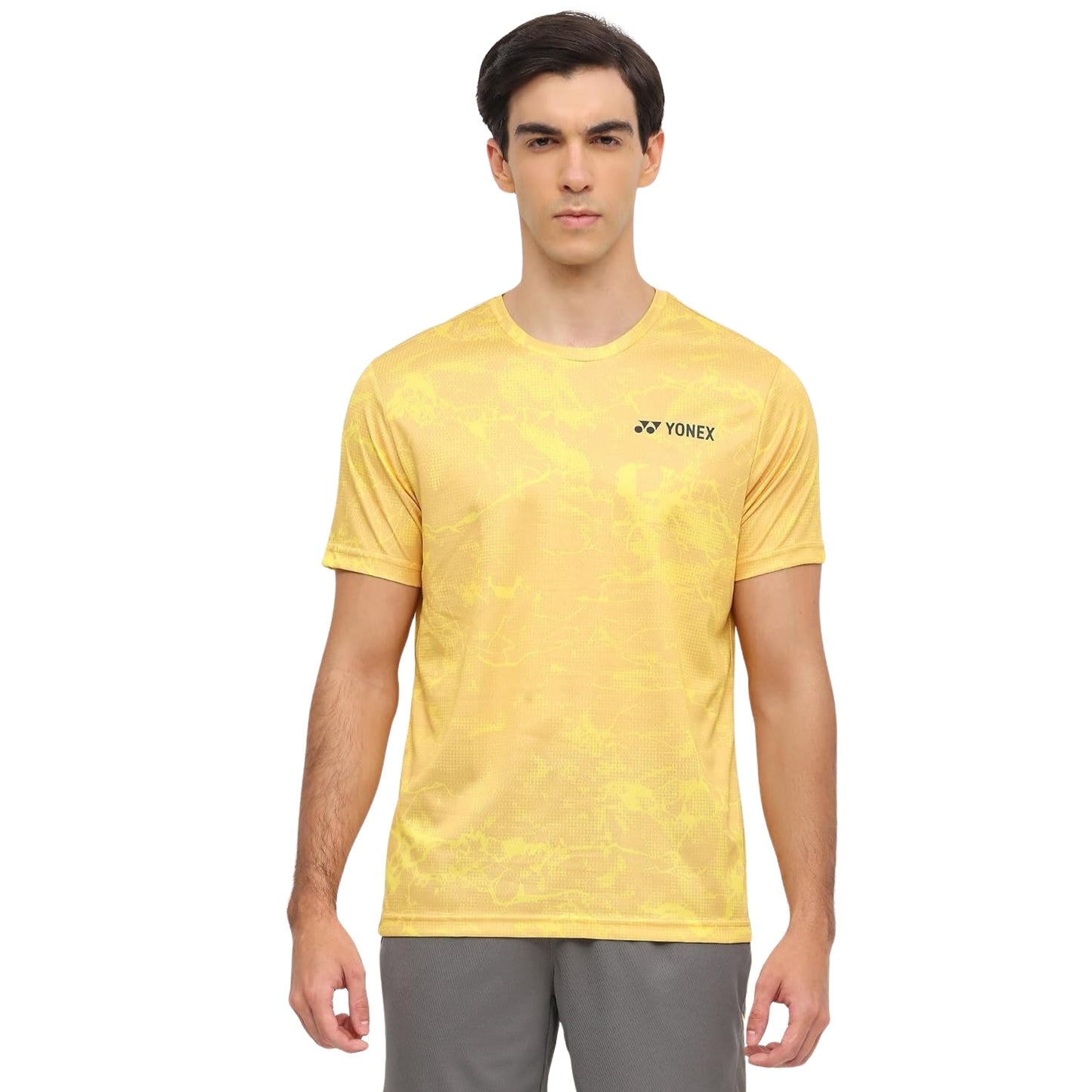 Yonex 2963 Men’s Round Neck T‑Shirt – TruDry Quick‑Dry Polyester, Lightweight & Breathable Essentia 3 Badminton/Tennis Tee - Best Price online Prokicksports.com