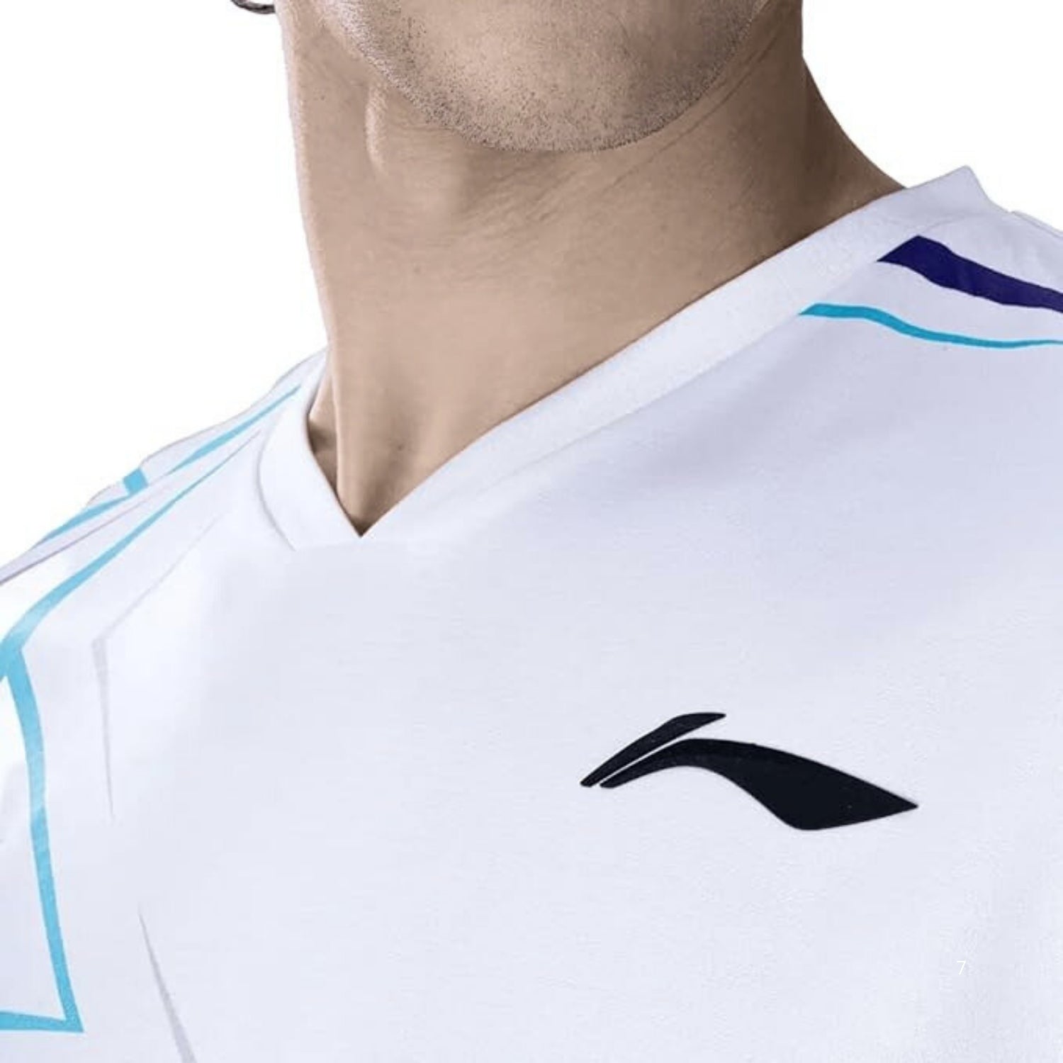 Li-Ning ATSUA51 Men’s V-Neck Badminton T-Shirt – Lightweight Polyester, Quick-Dry, Breathable Aura Sports Tee - Best Price online Prokicksports.com