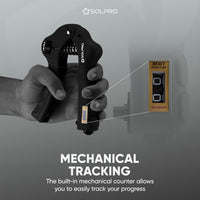 Solpro SHX-052 Grippax Adjustable Hand Grip Strengthener – 5-60kg Resistance, Mechanical Counter, Forearm, Wrist & Finger Exerciser for Men & Women, Home/Gym/Rehab Workouts - Best Price online Prokicksports.com