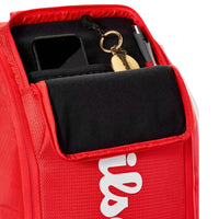 Wilson WR8036901001 Super Tour Backpack Red | Professional Tennis Bag for Racquets, Shoes & Gear | Lightweight, Durable Sports Backpack for Players - Best Price online Prokicksports.com