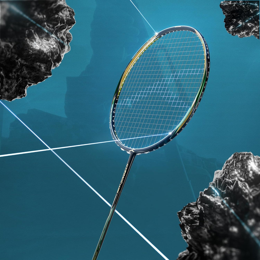 Hundred Hyfonic Lazer Strung Badminton Racquet | Carbon Fibre Frame with Dual Aerodynamic Technology | Precision Control Series - Best Price online Prokicksports.com
