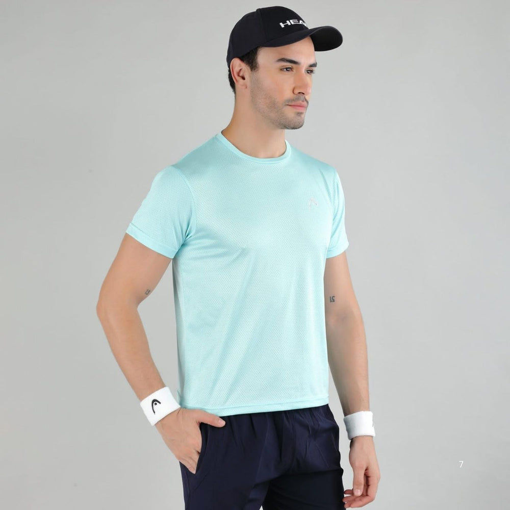 HEAD HCD Model Men's Round Neck T-Shirt – 100% Polyester | Moisture-Wicking, Lightweight Crew Neck, Athletic Fit - Best Price online Prokicksports.com