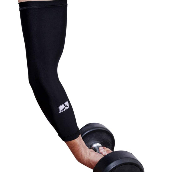 Vector X CSA-002B Arm Sleeves for Men | Compression Support | UV Protection | Moisture-Wicking | Black (Pair)