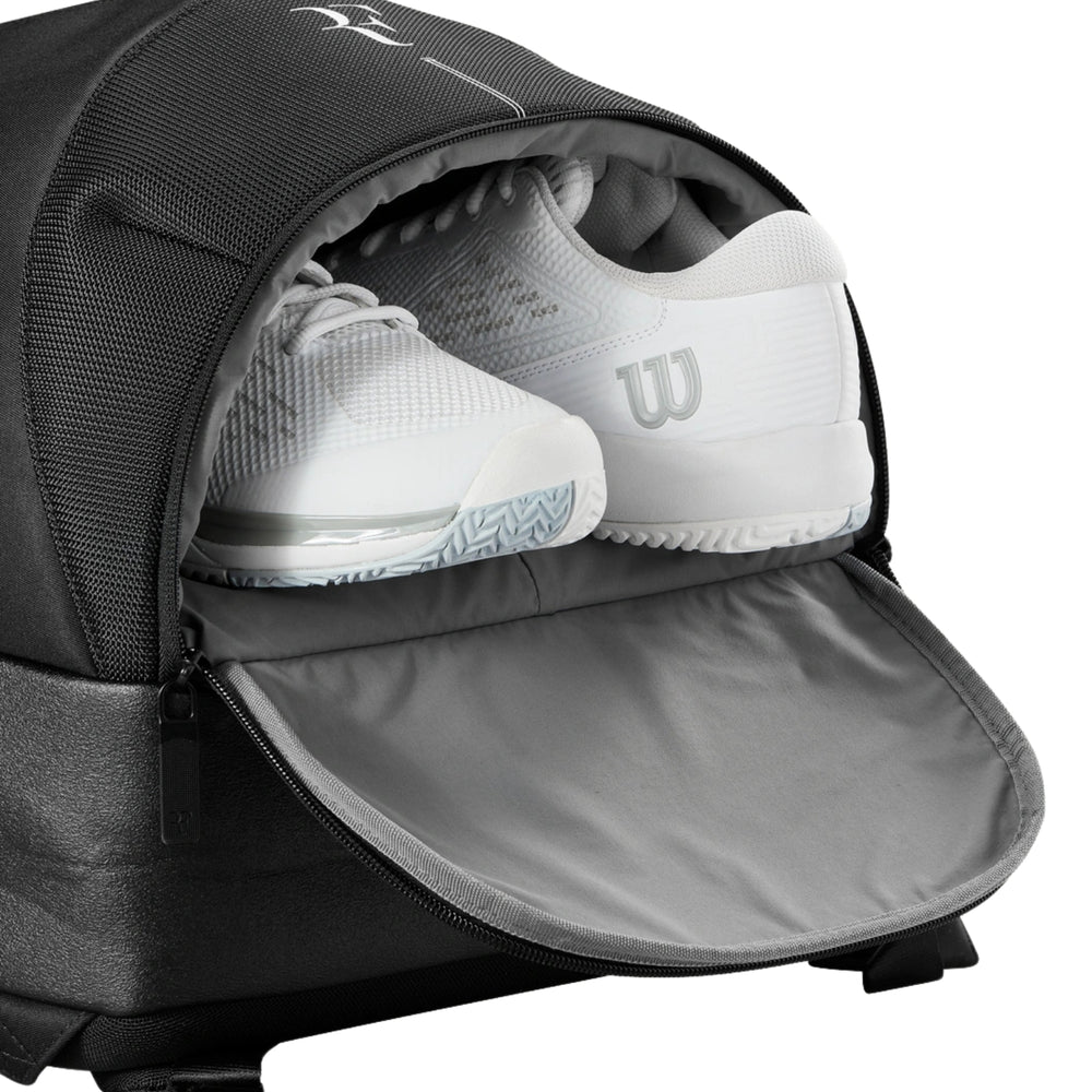 Wilson WR8032801001 RF Tennis Backpack Black | Durable Racquet Bag for Tennis Players | Lightweight Sports Backpack for Racquets, Shoes - Best Price online Prokicksports.com