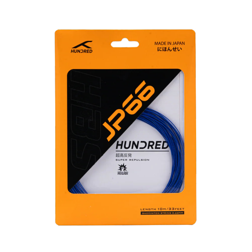 HUNDRED JP66 Badminton String (0.66mm) | High Repulsion Power String with Crisp Feel & Superior Control - Best Price online Prokicksports.com