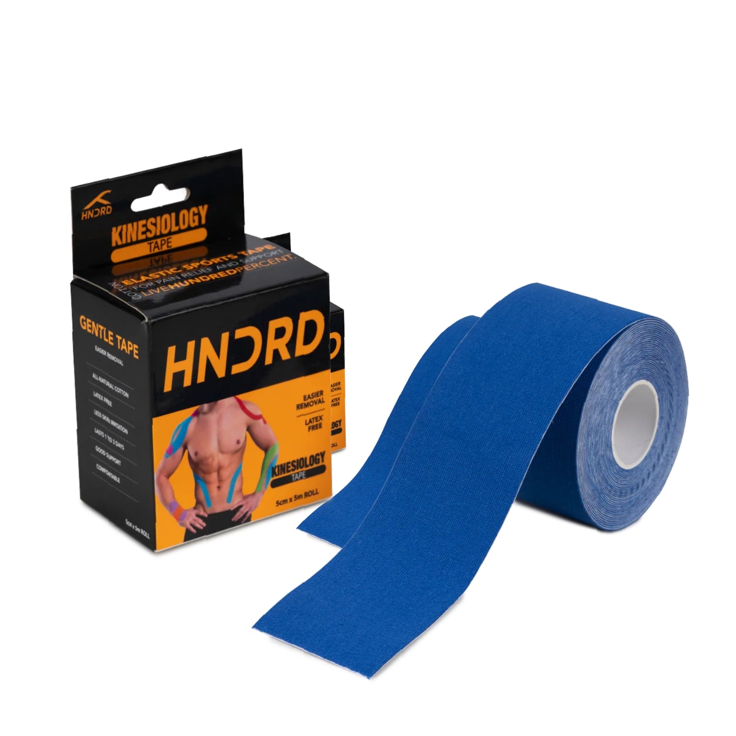 HUNDRED HBAX-2M077 Kinesiology Tape Cotton Roll (5 CM x 5 M) | Elastic Muscle Support Tape for Recovery, Pain Relief & Performance - Best Price online Prokicksports.com