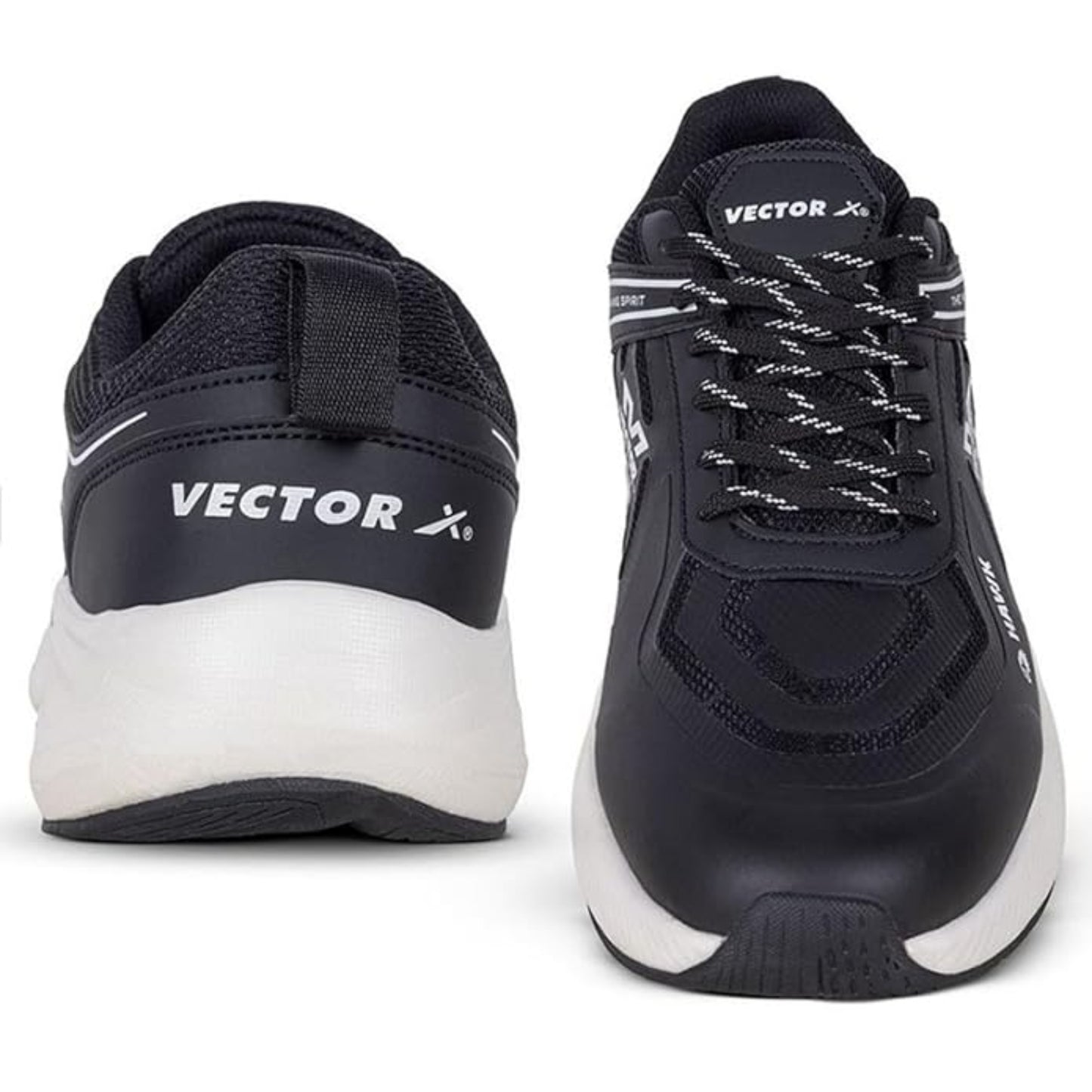 Vector X Hawk Jogging Shoe, Black/White | Lightweight Running Shoes with Cushioned Sole & Breathable Upper - Best Price online Prokicksports.com