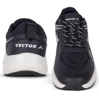 Vector X Hawk Jogging Shoe, Black/White | Lightweight Running Shoes with Cushioned Sole & Breathable Upper - Best Price online Prokicksports.com