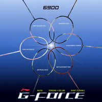 Li-Ning G-Force 6900 Superlite Unstrung Badminton Racquet, 5U G6 | Ultralite Carbon Technology | Fast Swing