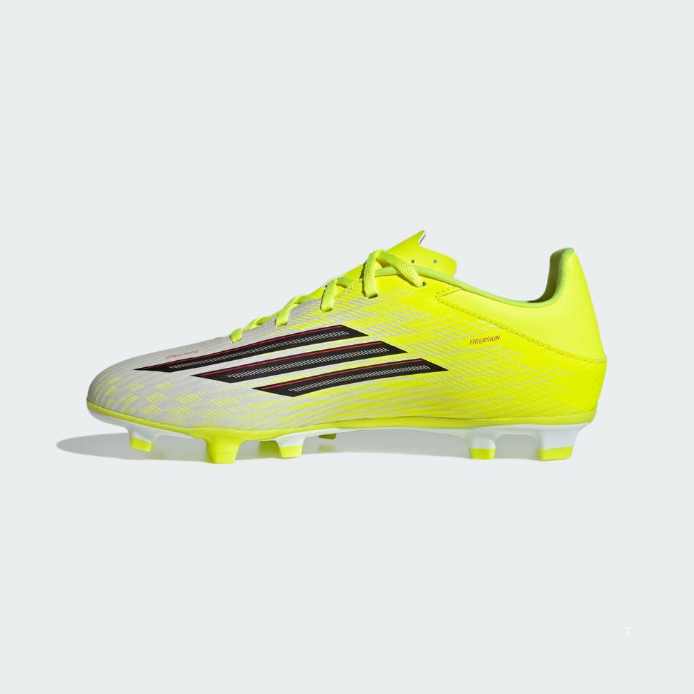 Adidas F50 Club FG/MG Football Shoes | Lightweight Speed Cleats with Fiberskin Upper | TESOYE/CBLACK/LUCRED - Best Price online Prokicksports.com