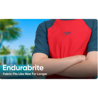 Speedo Hyperboom Short Sleeve Suntop – Boys UV Protection Swimwear Top, Quick Dry Stretch Fabric, Performance Swim Rashguard - Best Price online Prokicksports.com
