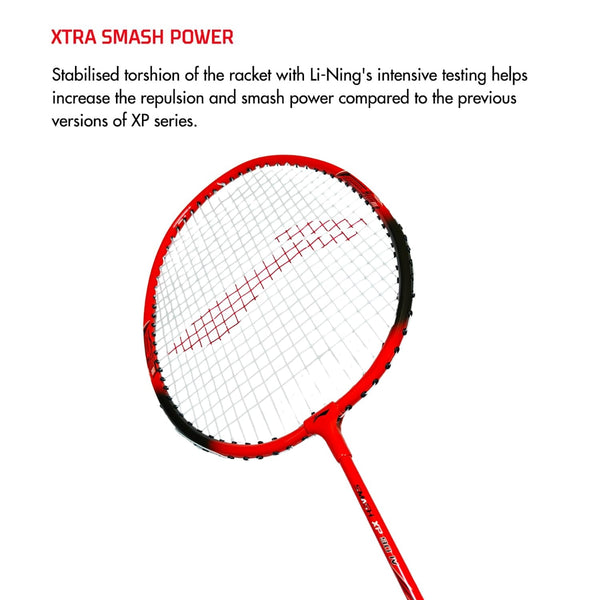 Li-Ning Smash XP 90 IV G5 Strung Badminton Racquet – Lightweight Graphite, High-Tension Racquet for Intermediate & Advanced Players