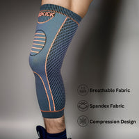 Prokick Stride Long Compression Knee Sleeves, Single Piece - Best Price online Prokicksports.com