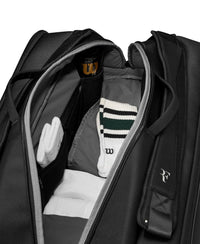 Wilson RF Tournament 15PK Tennis Racquet Bag – WR8032701001 - Black | Premium Federer Edition Bag with Thermoguard, Ample Storage & Pro-Level Design - Best Price online Prokicksports.com