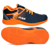 ASE Attack Badminton Shoes | Non-Marking Rubber Sole with Round Sole Support, Mesh Breathability & Shock Absorption