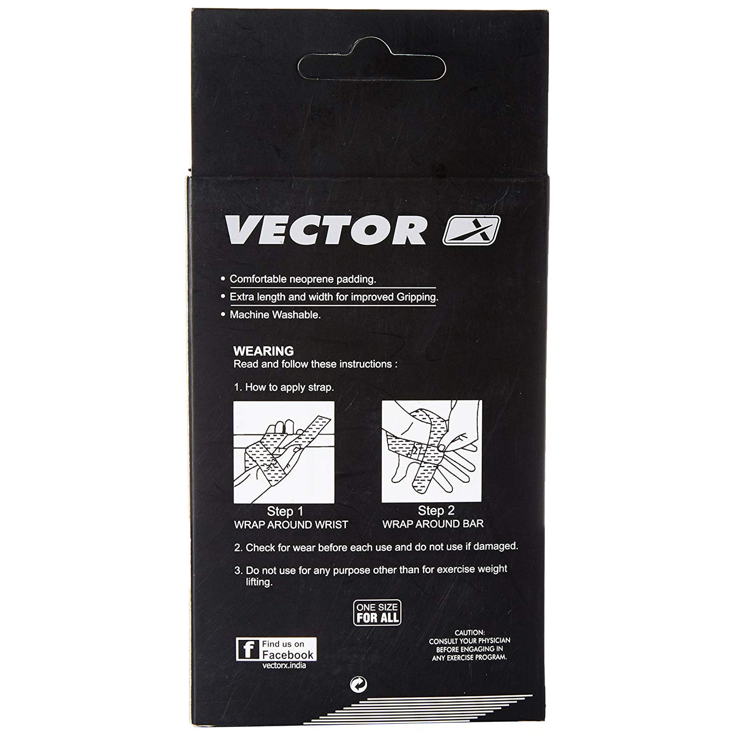 Vector X VX-6000 Weight Lifting Straps (Black) - Best Price online Prokicksports.com