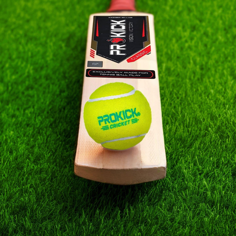 Prokick Classic Kashmir Willow Scoop Tennis Ball Cricket Bat – SH | Lightweight Scoop Design, Length, Cane Handle | Ideal for Power Play with Tennis Balls - Best Price online Prokicksports.com