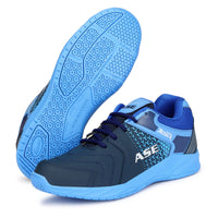ASE Attack Badminton Shoes | Non-Marking Rubber Sole with Round Sole Support, Mesh Breathability & Shock Absorption