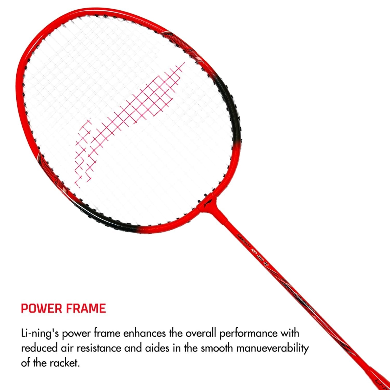 Li-Ning Smash XP 90 IV G5 Strung Badminton Racquet - Bright Orange/Black (Pack of 2 Racquets) – Lightweight Graphite, High-Tension Racquet for Intermediate & Advanced Players - Best Price online Prokicksports.com