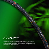 Hundred Predator Extra Strong Japan Made Graphite Unstrung Badminton Racket (38 lbs Max Tension) | Flexible Shaft Attacking Racquet with Full Cover - Best Price online Prokicksports.com