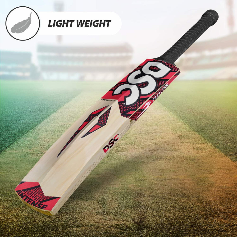 DSC Intense Force Kashmir Willow Cricket Bat | Harrow | Lightweight, Treble Spring Handle | Free Cover