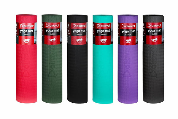 Airavat EVA Foam Yoga Mat – 4mm Non-Slip Exercise Mat for Men & Women | Lightweight, Foldable & Durable | Ideal for Yoga, Pilates, Stretching & Home Workouts (Cyan)
