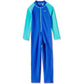 Speedo Tots Swimwear Color Block All-in-1 Suit (Deep Peri/Bali Blue) - Best Price online Prokicksports.com