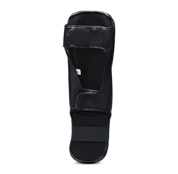 XPEED XP3058 Matt PU Grappling Shinguard | Medium-Thick Impact Padding | Dual Velcro & Elastic Fastening | Professional MMA & Martial Arts Shin Guards
