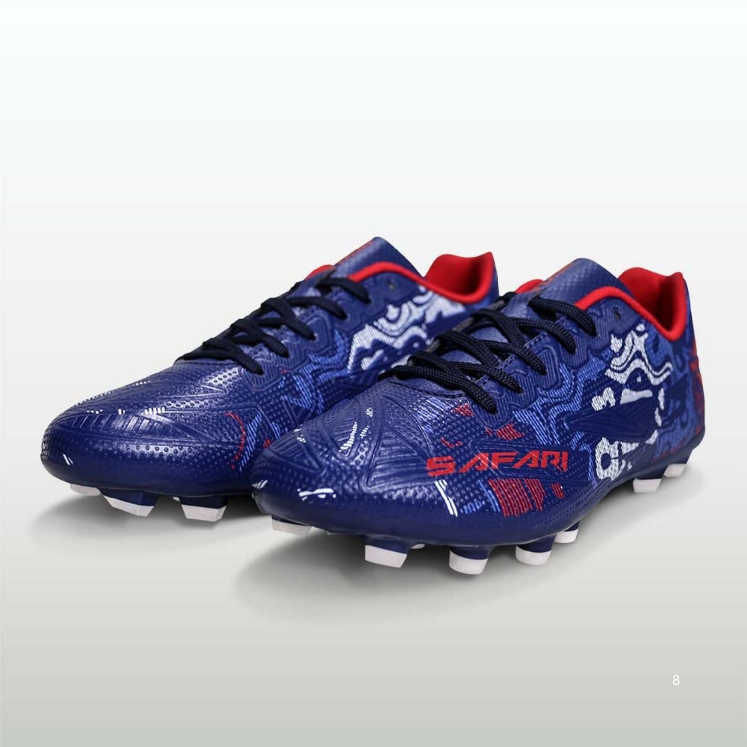 Nivia Safari Football Shoes – PU Synthetic Water-Resistant Upper, 3D Textured Design, TPU Stud Sole, EVA Sockliner | Superior Grip, Speed & Comfort for Hard Ground & Grass - Best Price online Prokicksports.com