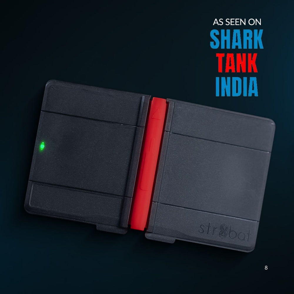 Str8bat Cricket Bat Sensor – Motion Tracker for Bat Speed, Swing Angle & Timing | Smart Batting Practice Device | Cricket Shot Analysis Tool for Players & Coaches - Best Price online Prokicksports.com