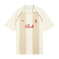 PUMA x RCB Striper Polo II Polo T-Shirt for Men | Classic Collar with Button Placket, Knitted Fabric & Official RCB Branding - Best Price online Prokicksports.com