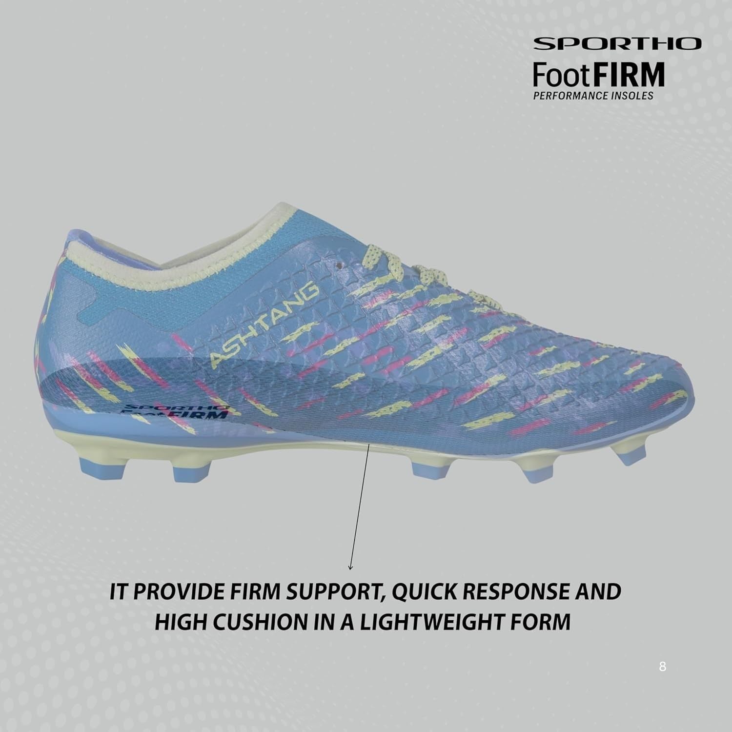 NIVIA Ashtang 2.0 Football Shoes – Lightweight Knitted Collar, TPU Fusion, High Traction Studs, Unisex Sports Footwear India - Best Price online Prokicksports.com