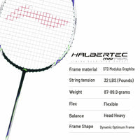 Li-Ning Halbertec Motor Unstrung Badminton Racquet – Power & Speed Performance Frame - Best Price online Prokicksports.com