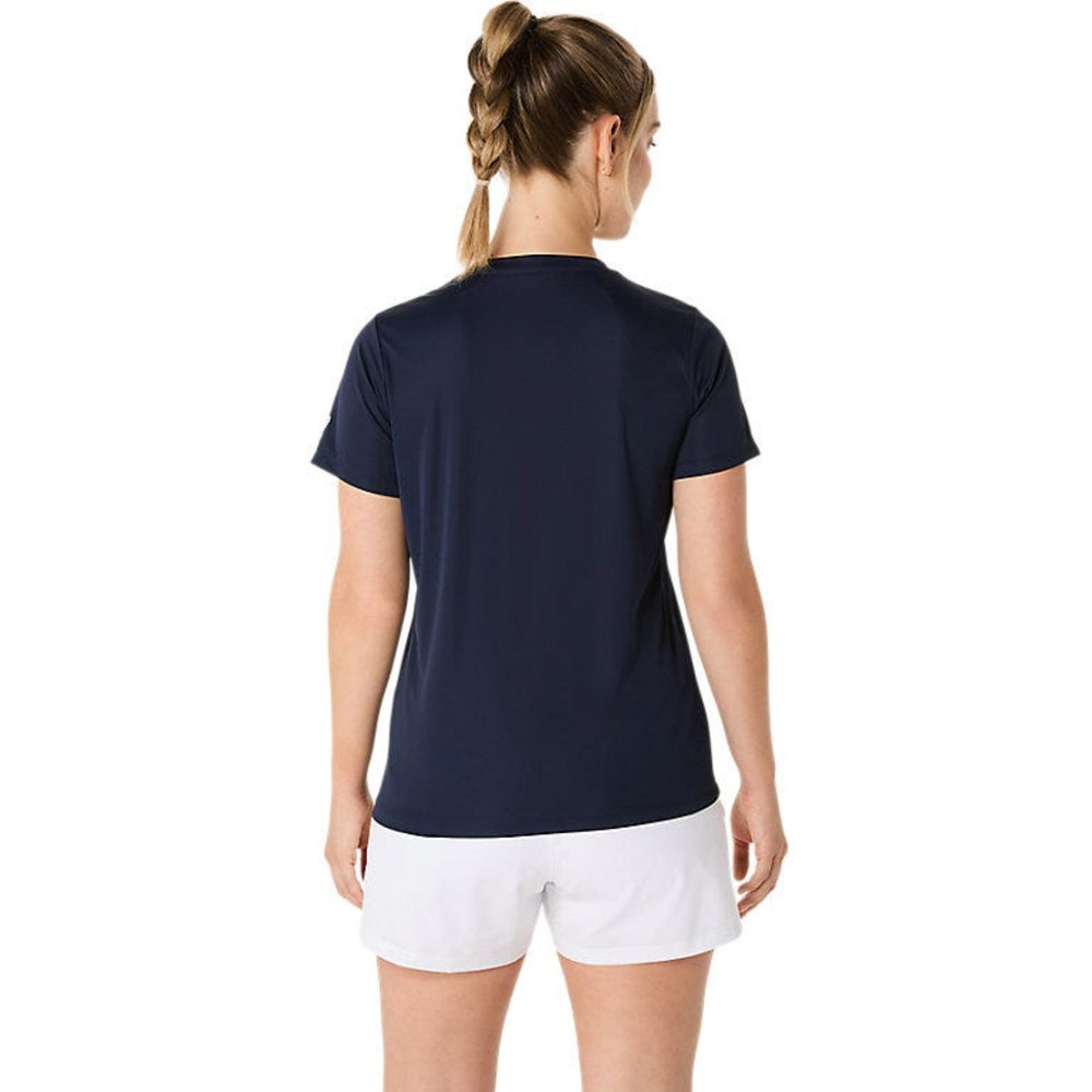 ASICS Women Court Tennis Graphic Tee | Lightweight Breathable Polyester T-Shirt with Moisture-Wicking Comfort & Tennis-Inspired Graphic Design - Best Price online Prokicksports.com