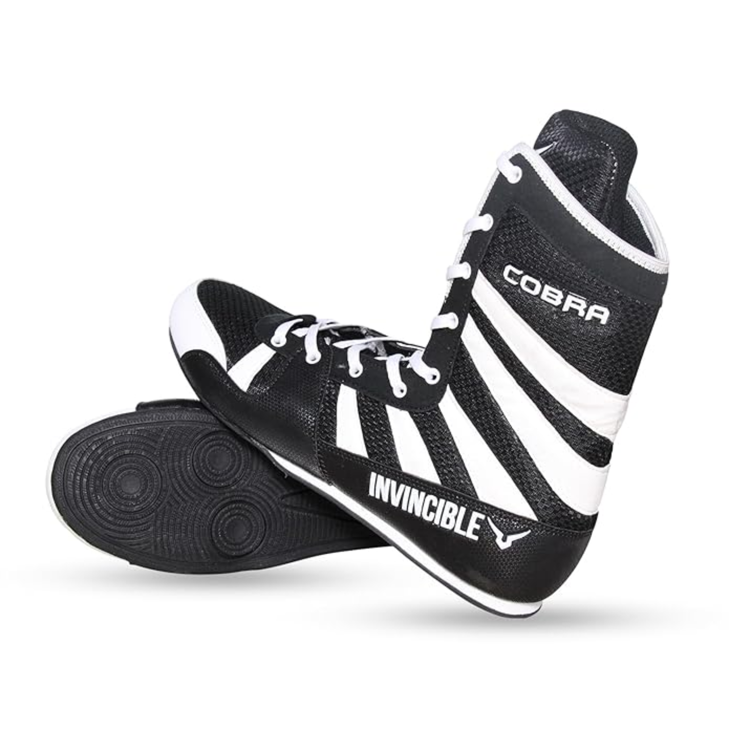 Invincible Cobra Boxing Shoes | Lightweight High-Top Design | Superior Grip &amp; Ankle Support | Professional Boxing Footwear