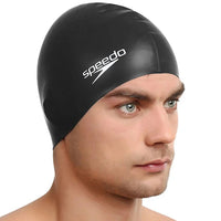 Speedo Flat Silicone Swim Cap – Adult Swimming Cap with Durable Stretch Fit, Tear-Resistant Silicone & Comfortable Hydrodynamic Design