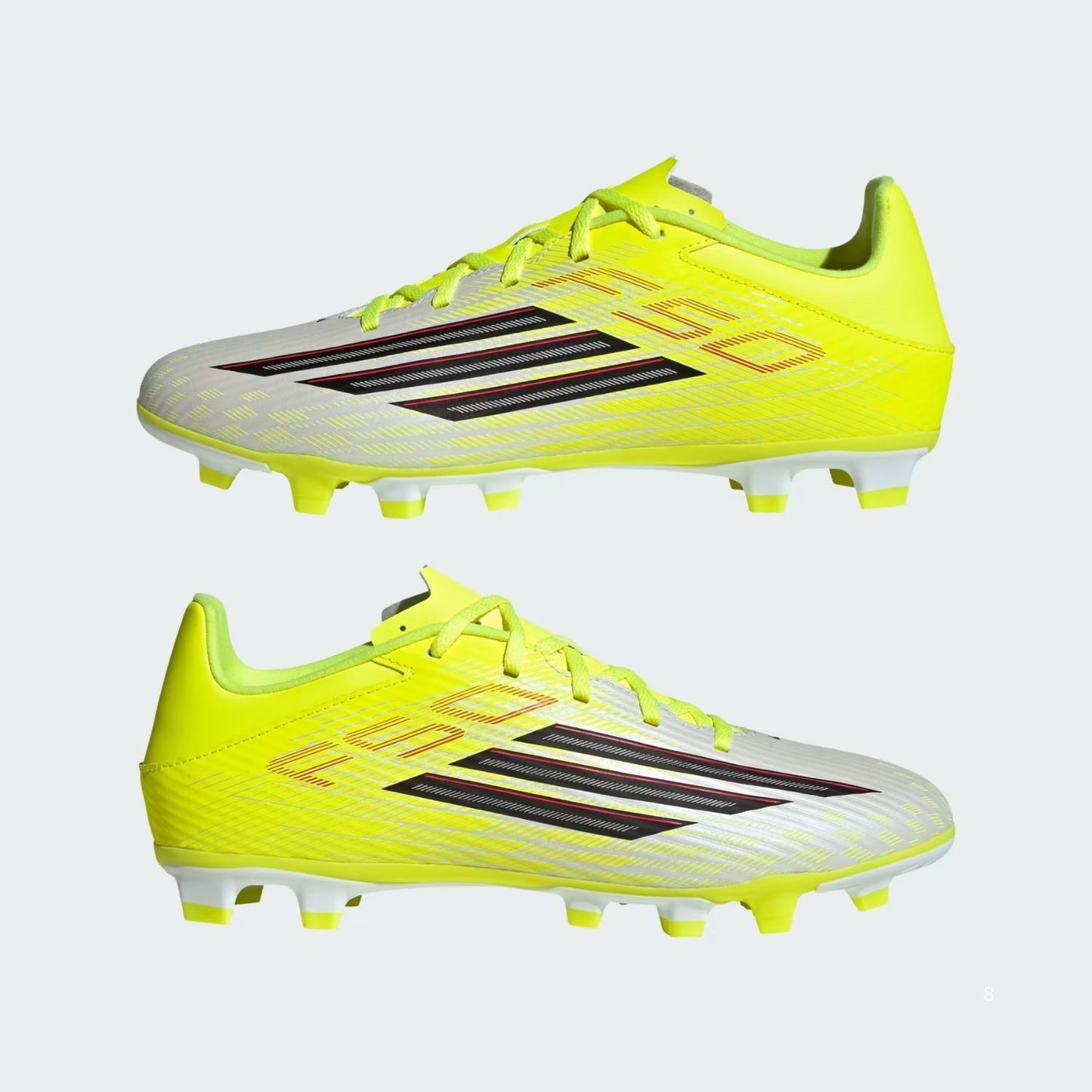 Adidas F50 Club FG/MG Football Shoes | Lightweight Speed Cleats with Fiberskin Upper | TESOYE/CBLACK/LUCRED - Best Price online Prokicksports.com