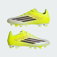Adidas F50 Club FG/MG Football Shoes | Lightweight Speed Cleats with Fiberskin Upper | TESOYE/CBLACK/LUCRED - Best Price online Prokicksports.com