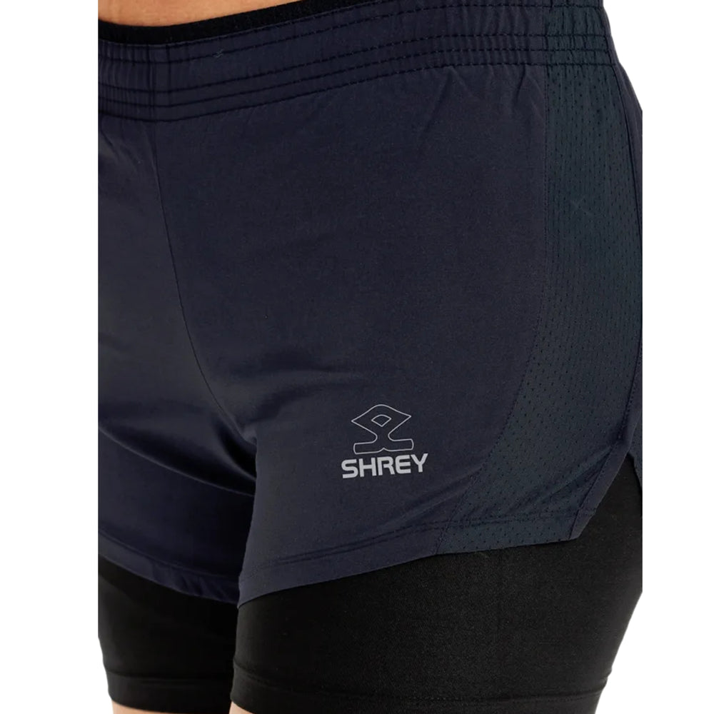 Shrey 2119 Pro Double Layer Short Women’s | Ultra-Light 2-in-1 Shorts with Built-In Compression, Breathable Mesh & High-Performance Fit - Best Price online Prokicksports.com