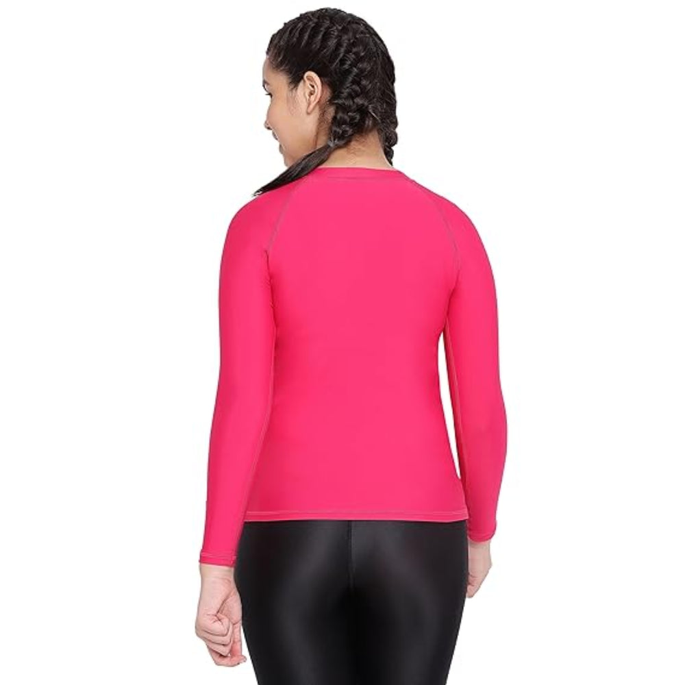 Speedo JF Long Sleeve Sun Top – Girls Swimming Top with UV Protection - Best Price online Prokicksports.com