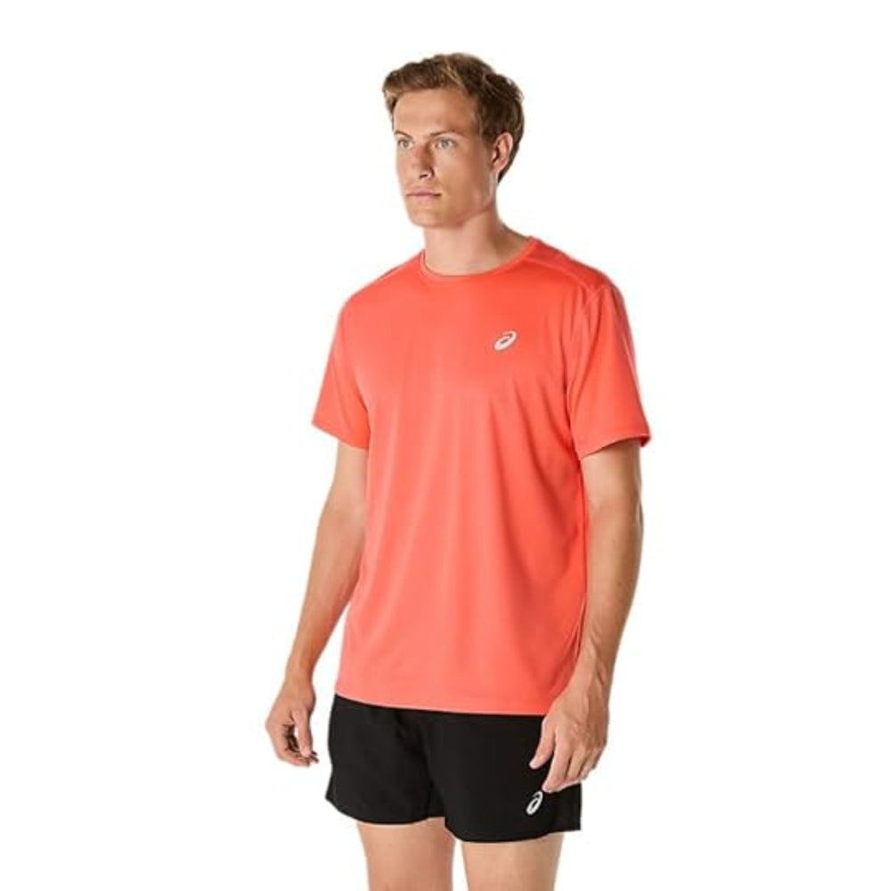 ASICS Silver SS Top Men T-Shirt Roundneck | Lightweight Breathable Tee for Training & Everyday Wear - Best Price online Prokicksports.com