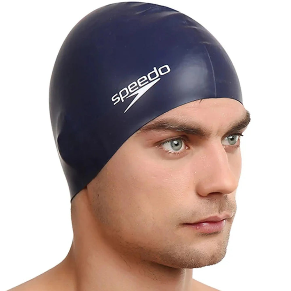 Speedo Flat Silicone Swim Cap – Adult Swimming Cap with Durable Stretch Fit, Tear-Resistant Silicone & Comfortable Hydrodynamic Design - Best Price online Prokicksports.com