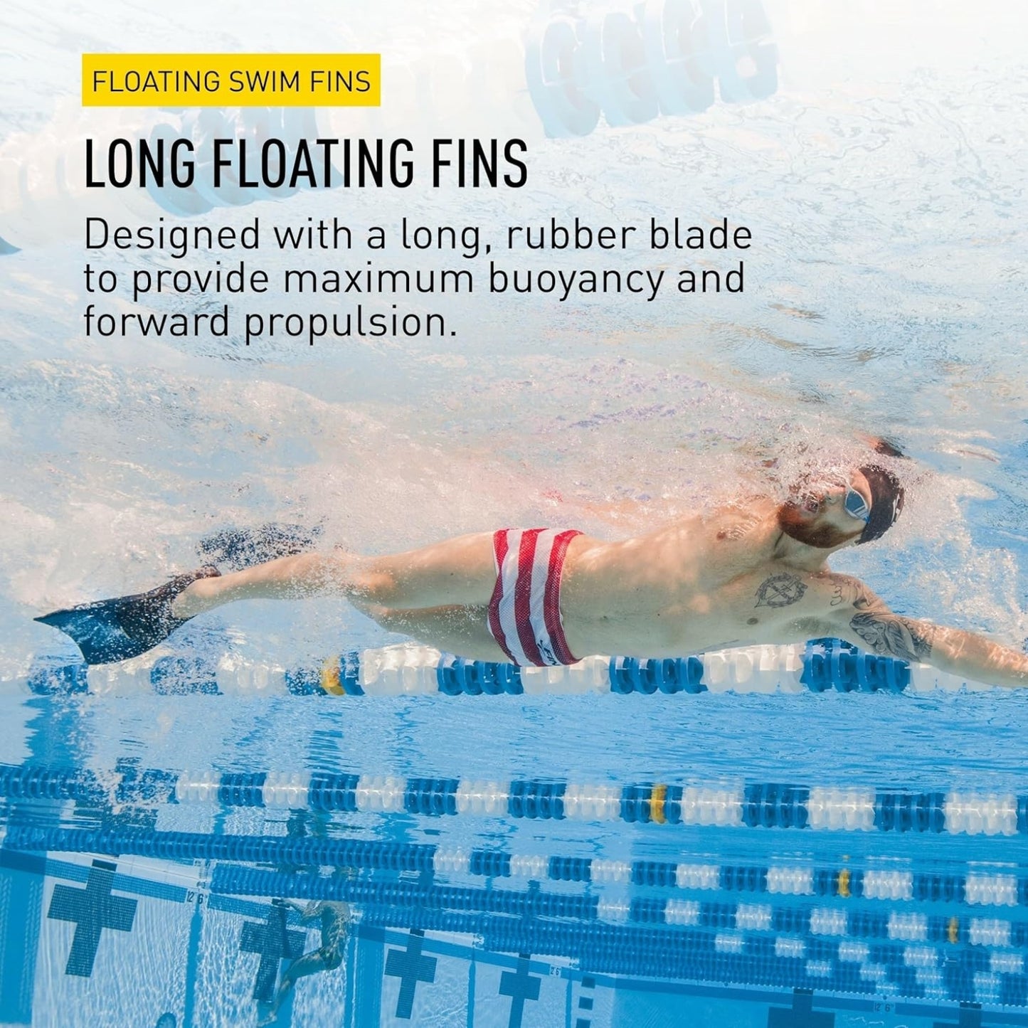 FINIS Long Floating Fins – Swim Training Fins with Buoyant Rubber Design, Improves Kick Technique, Leg Strength & Speed for Swimming Practice - Best Price online Prokicksports.com