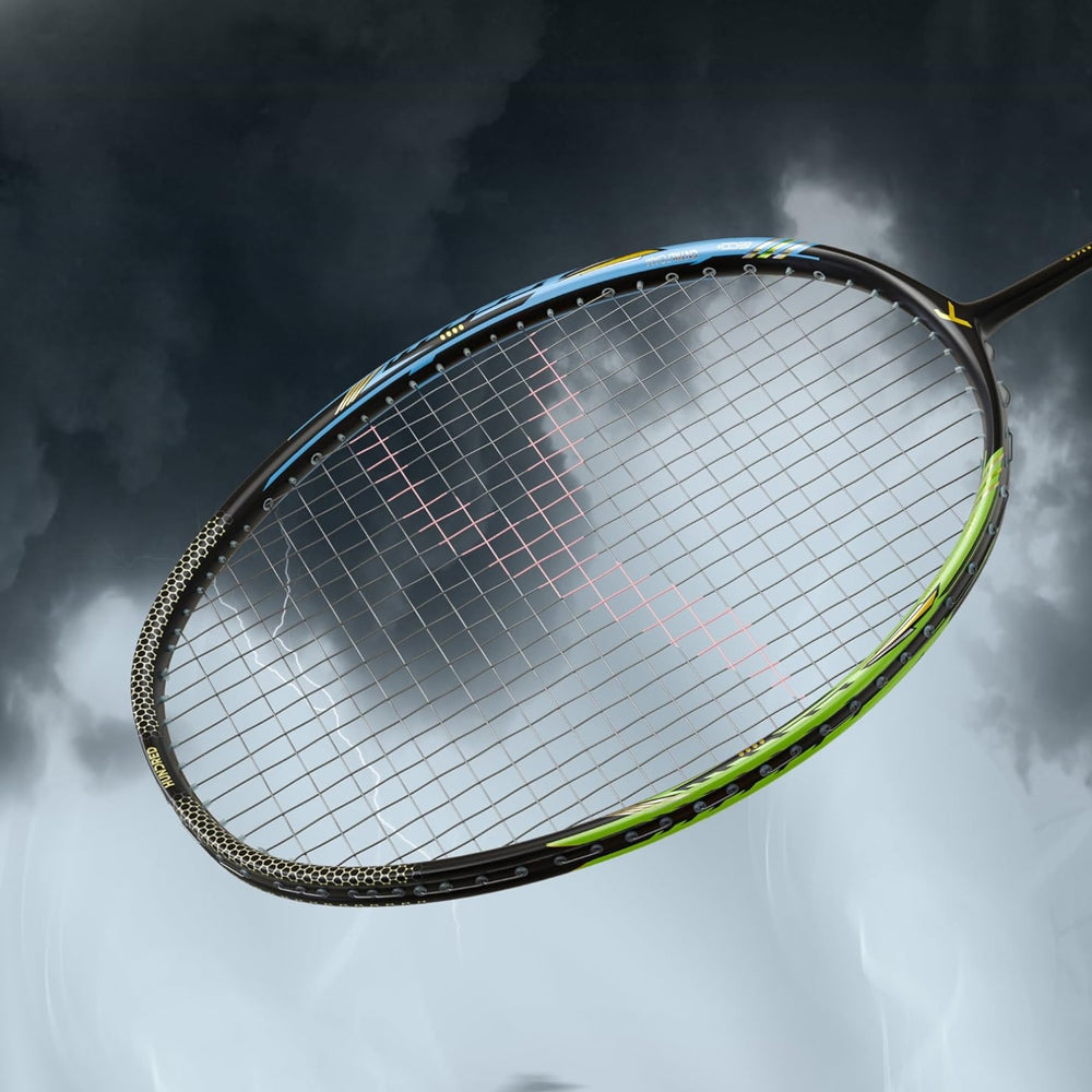 Hundred Flareon Typhoon Strung Badminton Racquet | Superlight Carbon Fibre Frame with CNTRL Foam Technology | Speed & Control Series - Best Price online Prokicksports.com