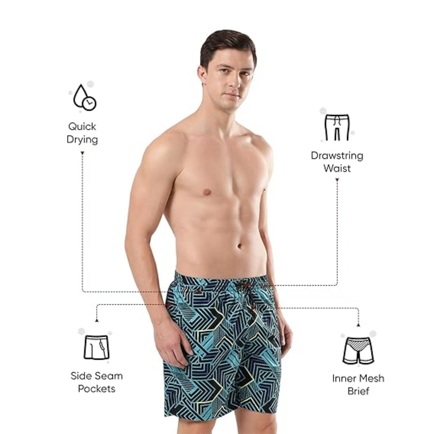 Speedo AM Ess Redond AOP 18" Watershorts – Men’s Printed Swim Shorts - Best Price online Prokicksports.com